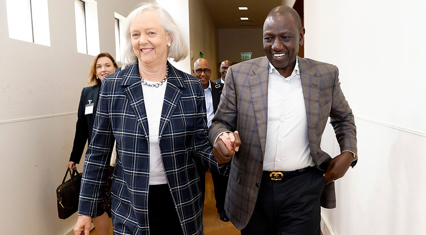 US Ambassador Meg Whitman and President Ruto